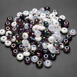 20Pcs 15mm White Brown Acrylic Round Big Hole Beads Loose Spacer Bead For DIY Necklace Bracelet Earring Jewelry Making Accessory