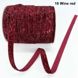 10Yard 20mm Multicolor Shimmer Glitter Ribbon Sparkle Velvet Ribbon for DIY Craft Christmas Gift Wrapping Hair Bow Wedding Decor