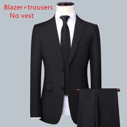 Men's Solid Color Business Suit 2025 High Quality Fashion Banquet Wedding Trend Groom Best Man Single 3/2/1