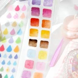 50mm * 2m Life Spectrum Series PET Flash Sand Die Cutting Stickers Creative Handbook DIY Scrapbook Handmade Aesthetic Stickers
