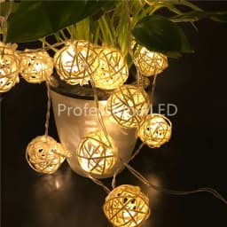 2M Rattan Ball USB 5V 20LED String Light Warm White Fairy Light Holiday Light For Party Christmas Wedding Home Decoration