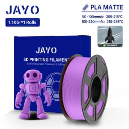 JAYO 3D Printer Filament PLA Matte 1.75MM Neatly Wound 3D Filament PLA 1.1KG Smooth Matte Finish 3D Printing Materials