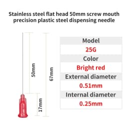 14G-27G 50mm Dispensing Machine Syringe Needle 2 Inch Stainless Steel Dispensing Needle Spiral Mouth Nozzle Glue Needle