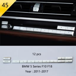 Car Styling Console Multimedia AC CD Panel Decoration Frame Cover Trim Strip Sticker For BMW 5 Series F10 F11 F18 Accessories
