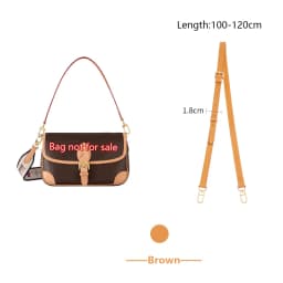 Cowhide Bag Strap For Lv Diane Bag,Shoulder Strap Bag Belt Crossbodybag Strap,genuine Leather Durable Bag Replacement Accessory