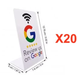 10pcs Google Signboard Card NFC Code Tap Business Desktop Sticker Google Card Social Media RFID Card NFC Google Review Card