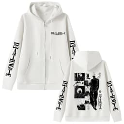 Anime Death Note Yagami Light Zipper Hoodie Men Women Clothing Casual Oversized Zip Up Jacket Men's Cartoon Manga Merch Hoodies