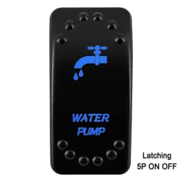 Waterproof Rocker Switch with Blue LED | 12V/24V Latching & Momentary (SPST/ DPDT) | for Marine, UTV, ATV, RZR, Automotive