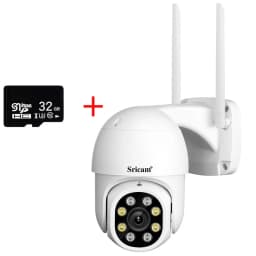 Srihome SP028 8MP Wifi IP Wireless CCTV Security Surveillance PTZ Camera Tracking Two-way Audio HD Night Color Wireless Cameras