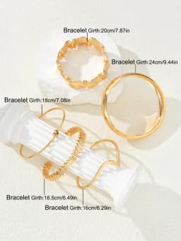Retro Boho Minimalist Bracelets Set For Women Luxury Exaggerated Geometric Design Wide Metal Bangles Daily Wear Jewelry Gift New