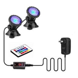 IP68 Waterproof Underwater LED Lights 12V RGB Multicolour Aquarium Light Garden Fountain Pond Fish Tank Swimming Pool Spot Lamp