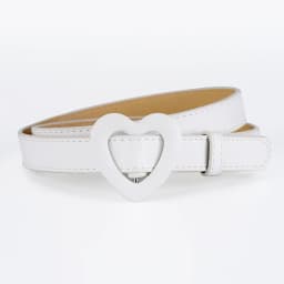 New Love Heart Button PU Needle Buckle Thin Waist Belt with Casual Decoration Paired High-end Unisex Girls's Belts for Children