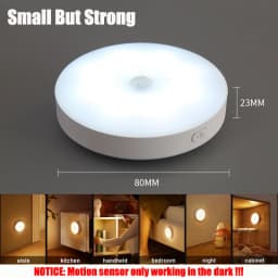 Motion Sensor Light With Remote Control USB Rechargeable Timer Night Light Dimmable LED Lamp Stairs Hallway Cabinet Nightlight