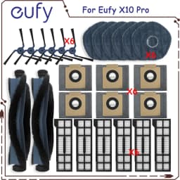 For Eufy X10 Pro Omni Replacement Parts Accessories Roller Side Brush Filter Mop Cloth Rags Pads Dust Bag Vacuum Cleaner Part