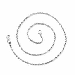 1 Piece Silver Color Width 2mm/3mm/4mm/5mm Rope Chain Necklace for Men Women Stainless Steel Twisted Singapore Layering Collier