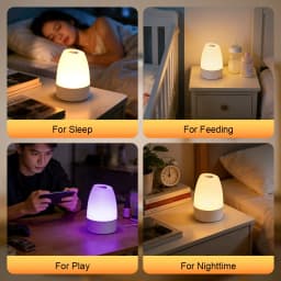 Touch Control Night Light Usb Rechageable Dimmable Touch Lamp Bedroom Portable Table Bedside Night Lamp 5V Decored Light