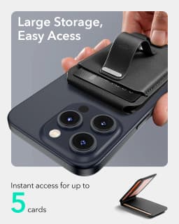 ESR for MagSafe Wallet 5 Card Holder for Phone Case RFID Blocking Magnetic Wallet for iPhone 17/16/15/14/13&Selected Samsung