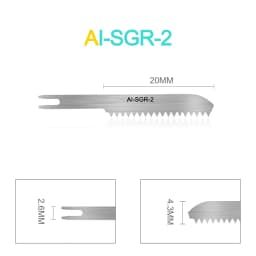 Dental Accessories Micro Saw Handpiece Saw Blades Bone Cutting Material Compatible AI-SGR-D/SGO-T/SGS-Y 1pcs