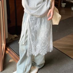 Midi Skirts Women Lace Drawstring Design Elegant Korean Style Spring Summer A-line High Waist Irregular Side Slit Fashion Street