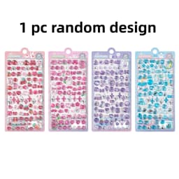 1 pc/4 pcs Mini Sweet Star Cartoon Drop 3D Relief Stickers Journaling DIY Diary Cute Stationery Sticker Decor School Supplies