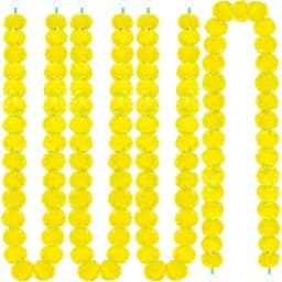 150CM Artificial Marigold Wreath Home Room Decor Dining Table Party Artificial Flower Decoration Wedding Decor Diwali Accessory