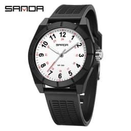 Fashion SANDA 6232 Simple Design Soft Children's Quartz Watch TPU Strap Sports Waterproof Night Light Children's Quartz Watch