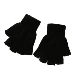 Thicken Flip Cover Suede Gloves Warm Velvet Touch Screen Wool Lining Half Finger Gloves Winter Outdoor Writing Student Gloves