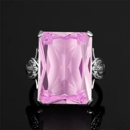 Classic Real 925 Sterling Silver Pink Crystal Ring for Woman Rectangle Anniversary Party Vintage Fine Jewelry Gift