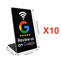 10pcs Google Signboard Card NFC Code Tap Business Desktop Sticker Google Card Social Media RFID Card NFC Google Review Card