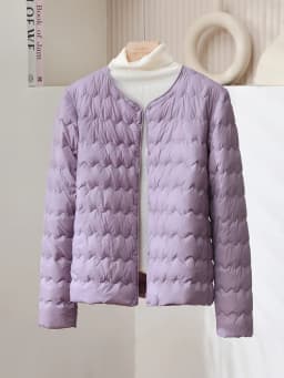 Lightweight Short Women's down Jacket 2026 Autumn Winter round Neck Adjustable V-Neck Warm Inner Wear Outerwear Korean Style ...