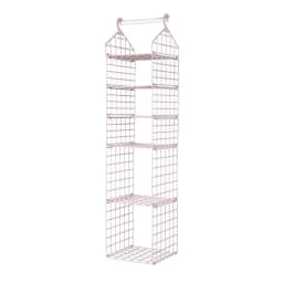 Foldable Hanging Closet Organisers Pajamas Coats Sweaters Sturdy Durable  Towels Layered Storage Basket , 2/3/4/5 Tier