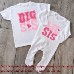 Big Bro Lil Bro / Big Sis Lil Sis Sibling Matching Family Outfits Sibling To Be Matched Shirts Baby Sleepsuit Baby Shower Gift