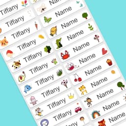 Personalized Waterproof Name Stickers for School - Custom Tags for Kids Backpacks, Lunch Boxes & Bottles, Durable DIY Labels