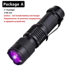 UV LED Portable Flashlight 395nm Black Light Wavelength Violet Flashlight Pet Urine Scorpion Feminine Hygiene Detector Torch