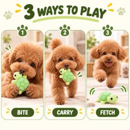 Mini Squeaky Turtle Dog Toy Soft Plush Interactive Chew Toy for Small Dogs Puppies Indoor Fetch Play Bite Sound Pet Toy Gift