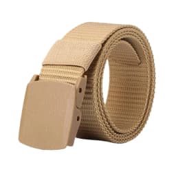 Nylon Waist Belt for Men Adjustable Square Buckle Lightweight Outdoor Sports Men Waist Belt 125cm