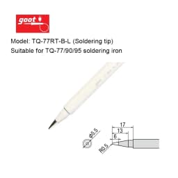 GOOT TQ-77/95 Electronic Soldering Iron Accessories, Replaceable Original Heater Barrel,Tip,Heating core, Nut,Soldering Iron Hat