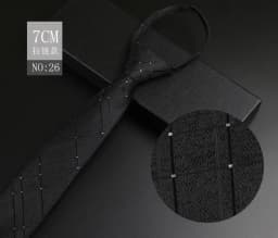 Luxury 7cm Mens Tie Pre-tied Easy Wear Neck Tie For Men Zipper Lazy Pre-tied Business Wedding Stripes Plaid Women Necktie