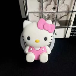 3D Sanrio Hello Kitty For Magsafe Magnetic Phone Griptok Grip Tok Stand Cute Cartoon For iPhone Foldable Silicone Holder Case