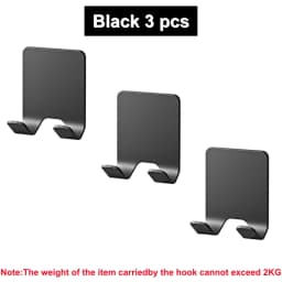 Punch-free Adhesive Razor Holder Wall Mounted Bathroom For Shower Hook Rack Gillette Shaver Shaving Holder Black Plastic Hook