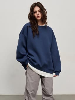 Pullover Loose Fit Hoodie Casual with Crew Neck Long Sleeve Standard Length Single Pullover Closure Japanese Korean Women Hoodie