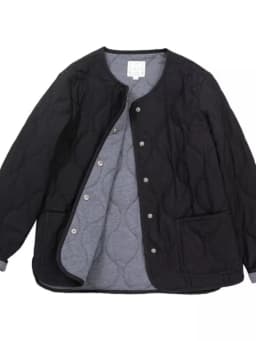 Artistic Japanese Sle Women's Cotton Jaet Thin round Ne ort Coat Inner Wear Small Size Autumn Winter Faion Commute