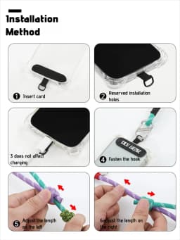 OCE GEAR Multifunctional Adjustable Lanyard Outdoor Rope Strap for Phone Camera Crossbody Bag - DIY Hanging Cord Accessory