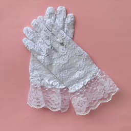 New Lace Full Finger Party Short Gloves For Women Girls Kids Black Solid Knitted Mittens Outdoor Dance Dress Up Bride's Gloves
