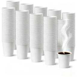 50/100PCS White Paper Cups Juice Milk Coffee Disposable Hot Cold Drinking Paper Cups Weddings Birthdays Picnics Packing