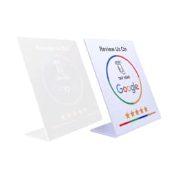 5YOA 13.56Mhz NFC Card Google Review programmable station table NFC Google Reviews display bending card standing brand bracket