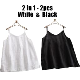 Summer Simple All-match Top Loose Thin Camisole Solid V-neck Vest Women Clothing Sleeveless Casual Highstreet Holiday T-shirt