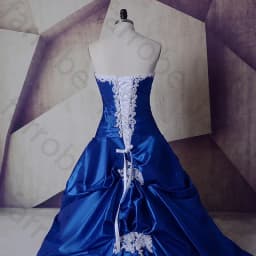 Customized Royal Blue And White Wedding Gowns Dresses Sweetheart Lace Up Vestidos De Noiva Plus Size Sexy Long Bridal Dresses