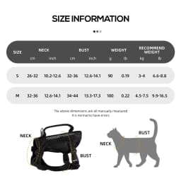 Cool Puppy Cat Tactical Harness and Leash Handheld Pet Harnesses for Cats Maine Coon Chinchilla Mascotas Adhesive Accessories
