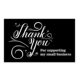 30pcs Black Pink Thank You Cards Greeting Label Tag Packages For Small Business Gift Box Decoration Packaging Supplies Wholesale
